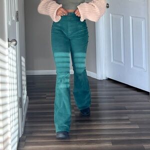 Free People - We the Free Jayde Cord Green flared jeans